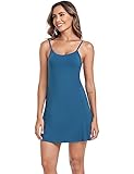 EISHOPEER Vestido de mujer con tirantes delgados ajustables debajo del vestido, Azul eléctrico, Large