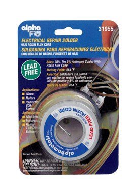 Alpha Fry 3 oz. Lead-Free Rosin Core Solder Wire 0.06 in. Dia. Tin/Antimony 95/5 1 pc.