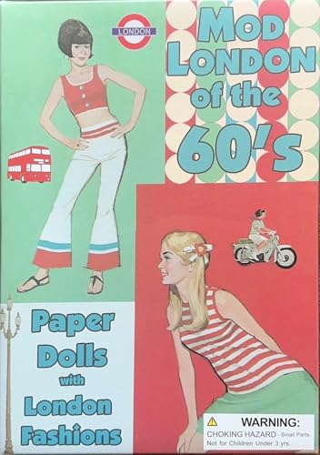 Mod London 1960's Fashions Paper Dolls Set Retro Style Doll Clothes
