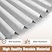 Zipcase 3 Pack Window Blackout Shades with Thermal Insulation, 100% Shading Grey Aluminium Cordless Light Filtering Pleated Paper Shades, 36 in x 72 in (Fits Windows 19” – 36”)