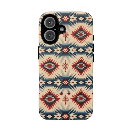 Coque rigide mate pour iPhone 16 - Évitez les rayures avec style géométrique