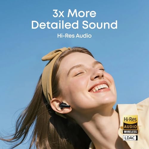 Image of anker soundcore R60i NC, 6-Mics, Real-Time (ANC) Adaptive Noise Cancelling, Hi-Res Sound, Wireless Bluetooth Earbuds, Translation Earbuds, 50H Playtime,(black)
