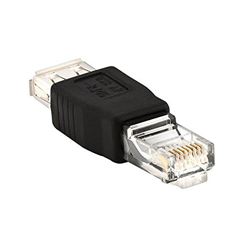 hrph USB Tipo A, USB 2.0u00a0Hembra a Ethernet de Enchufe de Adaptador convertidor de Conector