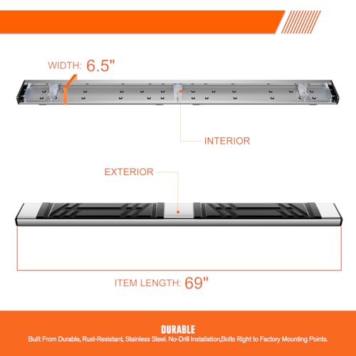Estribos Running Boards 6.5" para VW Tiguan 2022-2024 miniatura 2