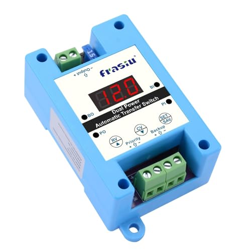 Dual Power Automatic Transfer Switch for Starlink Mini & WiFi Router, ≤300μs Seamless DC 5-40V Backup Power Switch, 13A High Current for RV Solar/CCTV, Reverse Polarity & Overload Protection
