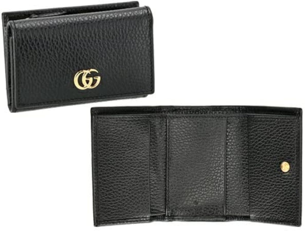 Amazon | [グッチ] 三つ折り財布 レディース GGマーモント ブラック