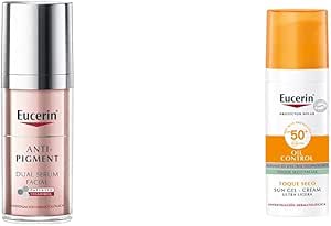 Eucerin Serum facial anti manchas Anti Pigment,30ml + Protector solar facial efecto mate toque seco Oil Control, 50 ml
