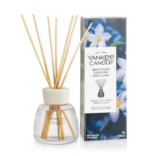 Yankee Candle Reed Diffuser | Midnight Jasmine | for Small to Medium Spaces | Up to 10 Weeks of Fragrance