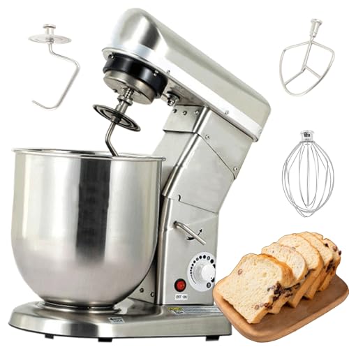 UMJIGF Professional Stand Mixer, 7L/10L Food Mixer, Electric Kitchen Mixer with Stainless Steel Bowl, Dough Hook,7L