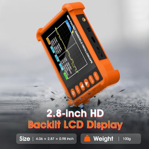 Image of Digital Oscilloscope 500 kHz, Compact Handheld Design, 2.8 inch LCD Display, AUTO /Normal /Single Trigger Modes, ±400V Input (X10), for Circuit Debugging & DIY Electronics