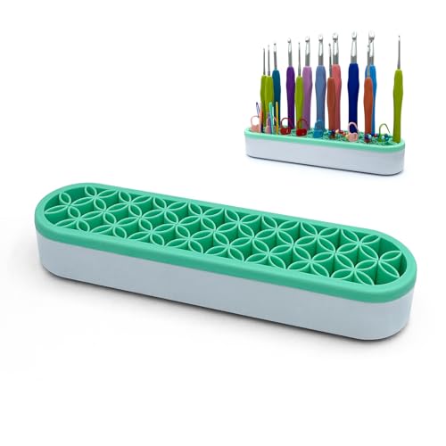 SGIBYN Silicone Crochet Hooks Holder, Crochet...