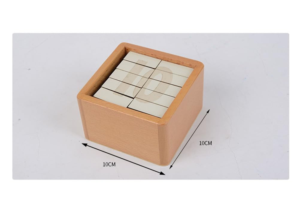 Puzzle z dzieleniem liczb 1-10 Montessori, narzędzie wczesnej nauki dla przedszkolaków