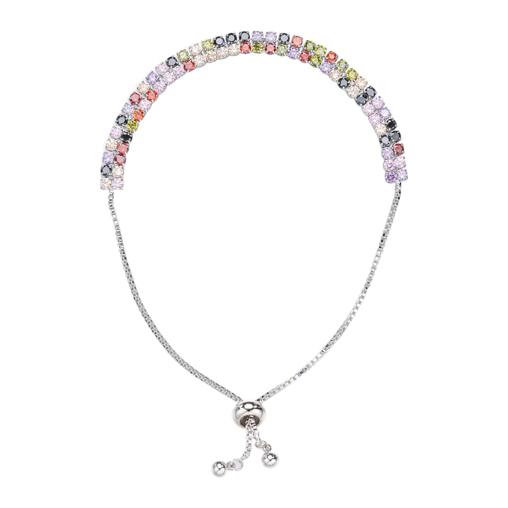 Double row full of diamond fashion simple women's bracelet holiday gift beautiful charm girl bracelet