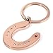 TROIKA Schlüsselanhänger,Girls Best Friends Horse - KR14-30/RG - Hufeisen mit Swarovski® Kristallen - glänzend, Rose Gold - Glücksbringer - Pferdefreunde - das Original