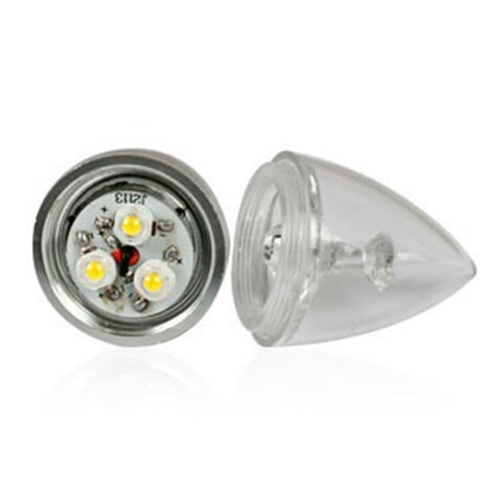 KJXP, Confezione da 10 lampade a candela a LED AC 85-265 V E14 3/5 W Lampadine in cristallo(Warm White,3W C35L Gold)