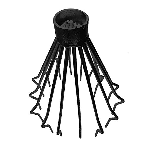 Chimenea protector jaula de pájaro, negro