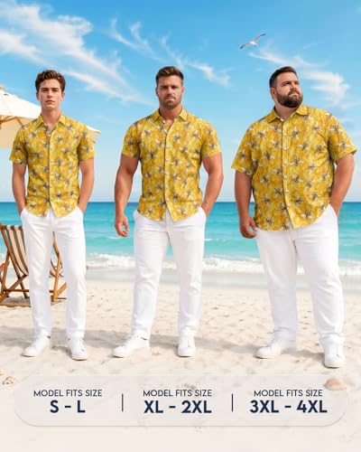 Image of 99TIMORO Fathers Film Button Down Shirt for Men, Funny Hawaiian Short Sleeve Top, Summer Beach Gifts