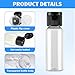 30ml 1 oz Plastic Pour Bottle with Flip Cap Empty Travel Sample Containers Jar for Emollient Water Shower Gel Emulsion - Pack of 12(Clear)
