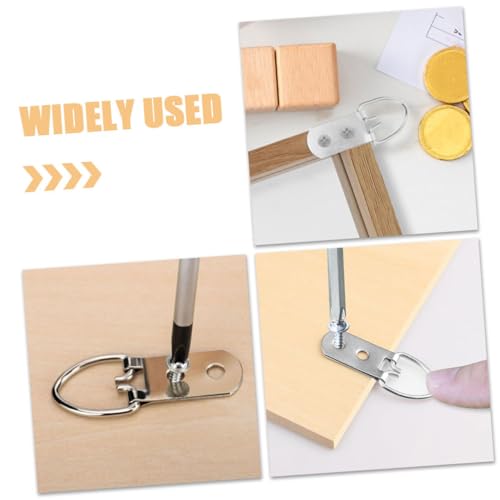 Image of 1set Heavy-Duty d Picture Hangers Hooks for Hanging Frames Artwork Mirrors for Drywall Use Sturdy Picture Hanging Hardware