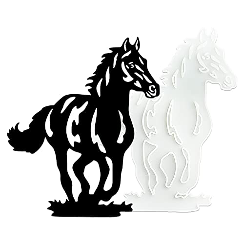 Pferdeharz-Silikonform, Run to the Right Horse Epoxy Casting Mold for Wall Hanging Decoration, Horse Shape Door Home Office Wall Pendant, DIY Handmade Art Gift Cover