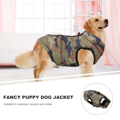 Hundemantel Winterjacke Regenmantel Hund Hundebekleidung Hundejacke Warm Wintermantel gepolstert - Größe (Camouflage)
