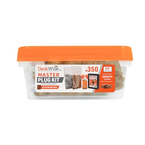 DeckWise (Massaranduba) Master Hardwood Plug Kit, 3/8" Tapered Hardwood Plugs