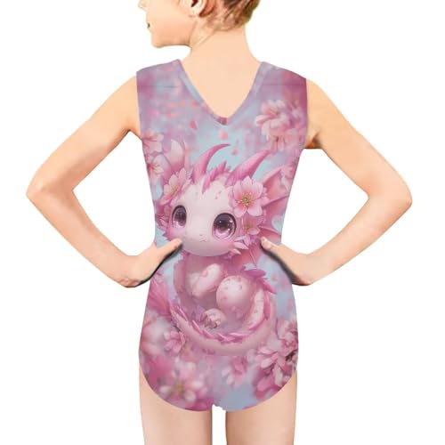 Image of Girls Swimsuits Size 3-14 Kids Summer Sleeveless One Piece Bathing Suit Beach V-Neck