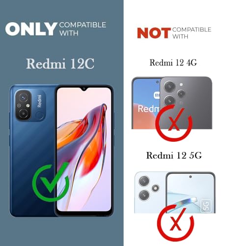 Image of Jkobi Back Cover Case for Xiaomi Redmi 12C (Matte Liquid Silicone | Micro-Fiber Cloth Inside | Camera Protection | Shockproof | Blue)