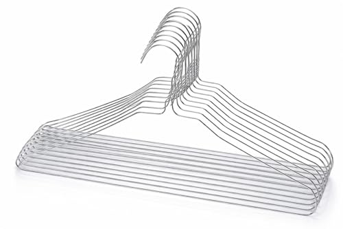 RAMPI Cintres en métal galvanisé, 40 cm, cintres peu encombrants, penderie, penderie, fer robustes, minces, professionnels pour buanderie, 30 pièces