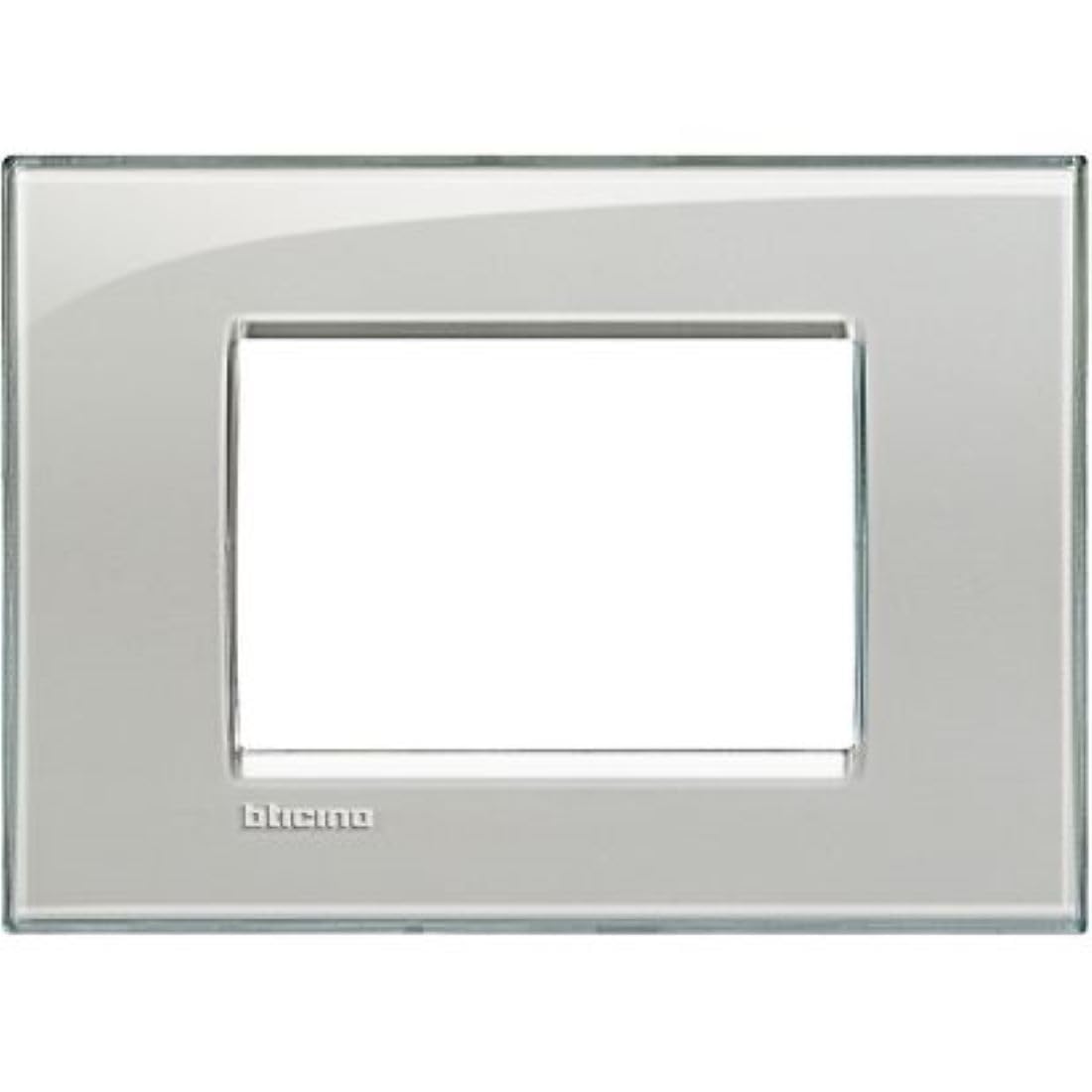 BTicino Livinglight Placca, 3 Moduli, Forma Rettangolare, Grigio (Ghiaccio)