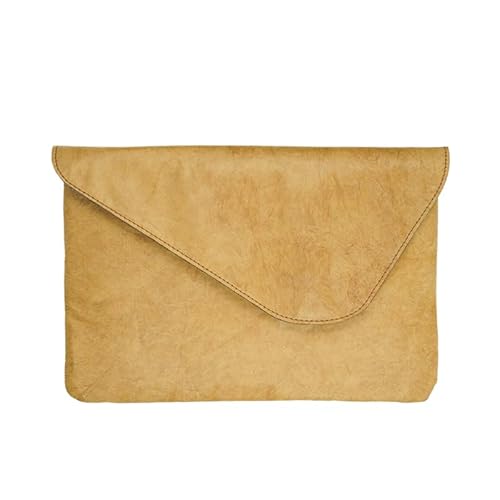 [VanHooc]パソコンケース 15/15.3 インチ デュポン紙 ノートPCケース For MacBook/Surface Book/ThinkPad/Acer/Asus/Dell/HP用 マグネットバックル 薄型軽量 キズ 防止 撥水加工 耐摩耗性 全面保護 ショック吸収 フェルト製ライナー 二層式設計 - ブラウン