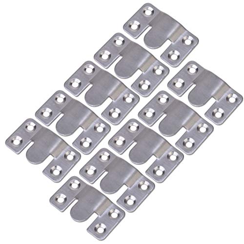 Image of Z Clip Brackets Interlock Hanging Buckles, Large (10 Pack) | Made from Stainless Steel, Durable & Long Service Life, Easy to Operate and Use, Heavy Duty Picture Frame Hanger