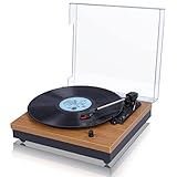★ 【Presa Bluetooth e da 3,5 mm】Giradischi vinile compatibile con tutti i lettori musicali più diffusi. Nota: il fonografo della funzione Bluetooth viene utilizzato solo come altoparlante e non può inviare audio ad altri dispositivi altoparlanti tramite Bluetooth. Presa Bluetooth e da 3,5 mm per riprodurre musica da smartphone, tablet, PC, lettori MP3 e CD, ecc