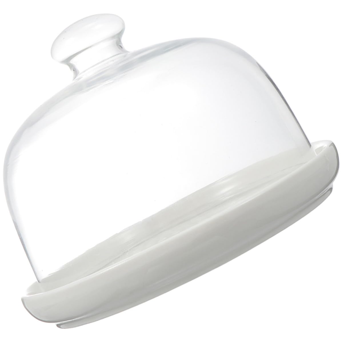 Abaodam 10 Zoll Glas Kuchenplatte mit Deckel für Torten und Gebäck Transparente Servierplatte für Party und Buffet Robustes Backzubehör für Kuchenpräsentation