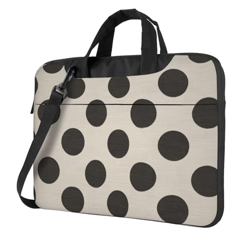Sac d'ordinateur portable 15.6 pouces rétro motif pois tissu doux homme