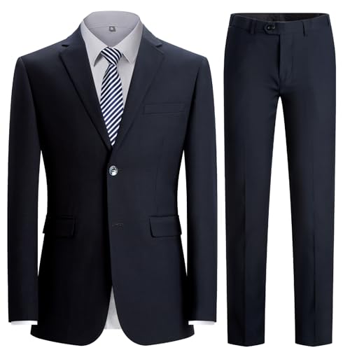 [JIMYXGOL] メンズ スーツ 2点セット ビジネス スリム シングル 2ボタン 洗える ストレッチ ウエストゴム 春秋冬対応 ジャケット パンツ 上下セット 通勤 就活 面接 成人式 卒業式 入学式 結婚式対応 セットアップ