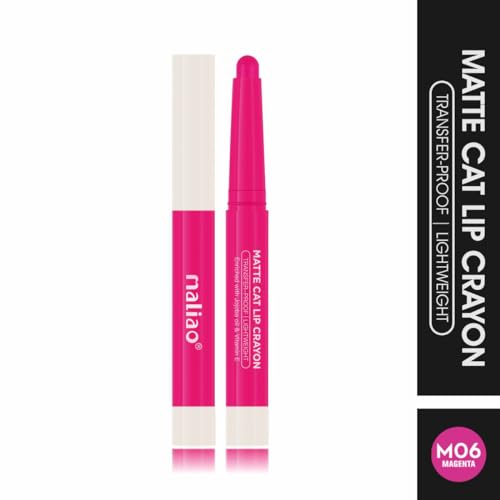 Image of Maliao Matte Cat Lip Crayon: Transfer-Proof & Lightweight (06-MAGENTA)