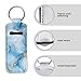 CLOHOMIN Blue Marble Print Chapstick Holder Key Chain Sleeve Lightweight Lip Balm Holder Keychain Gifts for Women Girls Fashion Lip Gloss Tube Holder Key Chain