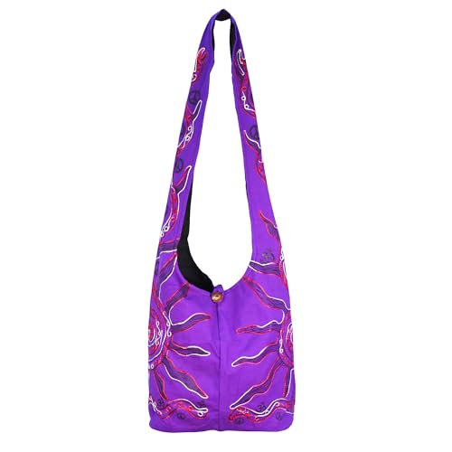 Image of Mandala Crafts Hippie Bag, Large Boho Hobo Purse for Women, Crossbody Shoulder Sling Bags for Indie Style Bohemian Accessory