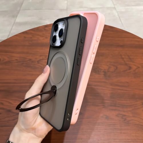 Coque magnétique mate pour iPhone 15 Plus avec anneau de support - 6