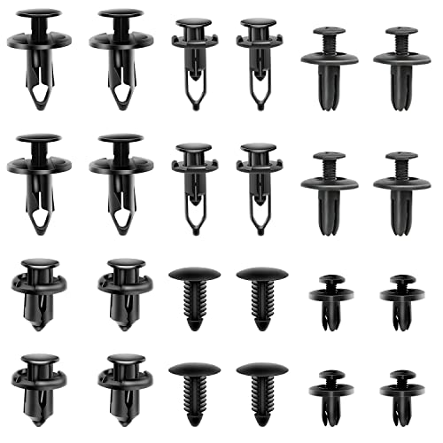 MEISO 190 Piezas Remaches Plastico, Grapas Coche Universal Auto Remaches Plastico Clips Rivet Trim Clamp Puerta del Coche Parachoques Plastico Panel Sealing Strip Clips Fijos