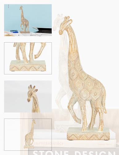 Estatua decorativa de jirafa moderna en resina para hogar miniatura 3