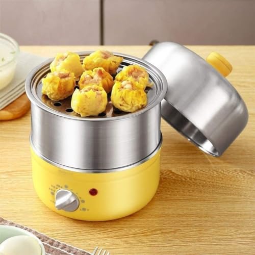 Egg Boilers Double Stainless Steel Electric Egg Cooker Kitchen Cooking Appliances Steamer 30 Mins Knob Timing