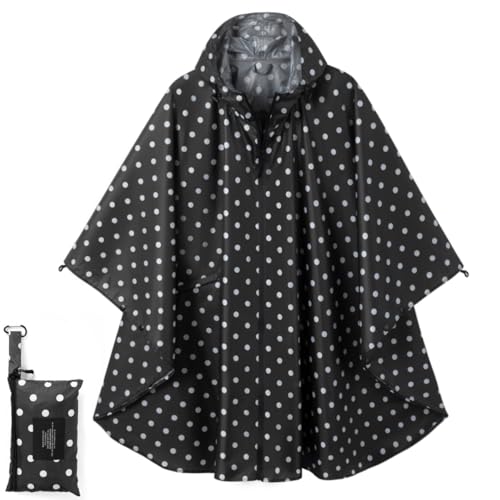COLFEZY Regenponcho Damen/Herren Outdoor Jacket – Wasserdicht, Leicht & Packbar für Wandern, Camping Mit Kapuze und Taschen (DE/NL/SE/PL, Alphanumerisch, XS, 3XL, Regular,...
