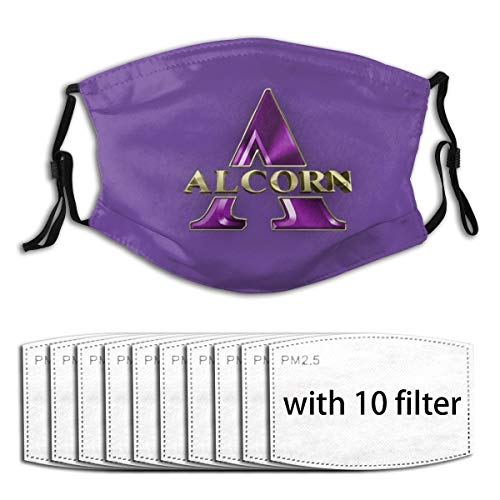 Genrics Adjustable Face Muffle Mouth Cover Unisex Breathable Balaclavas with 10 Filter for Alcorn University Football Fans