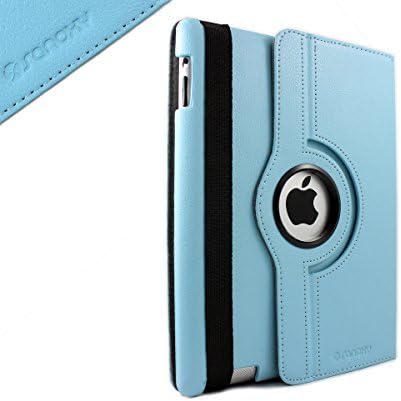 Sanoxy 360 Degrees Rotating Stand PU Leather Case for iPad 2/3/4, iPad 2nd Generation, Blue (SANOXY-IPAD360-BLU)