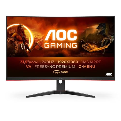 AOC C32G2ZE - Monitor curvo gaming de 32' Full HD (1920x1080,...