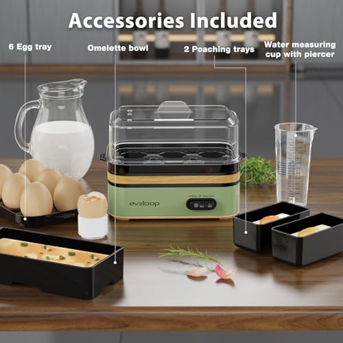 Evoloop Rapid Egg Cooker Electric 6 Eggs Capacity thumb #4