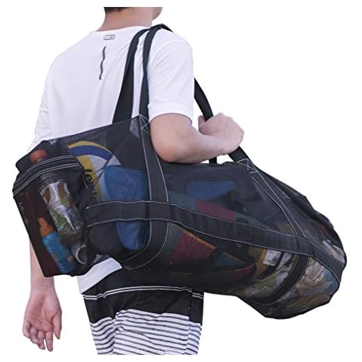 XXL Mesh Dive Bag for Scuba or Snorkeling - Diving Snorkel Gear Bags - Extra Large Beach Bags and Totes with Zipper and Pockets - Oversized Beach Duffle Bag Ideal for Your Pool Trip