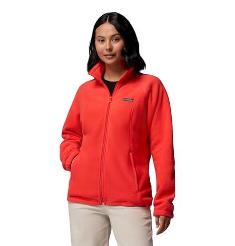 Columbia Women's Benton Springs Full Zip Fleece Jacket, Poppy Red,